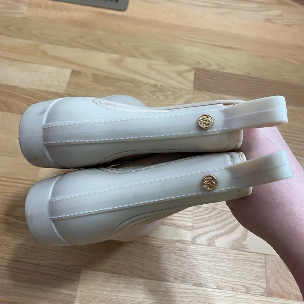 Catherine Malandrino Off White Ankle Rain Boots Sz 9 Women’s